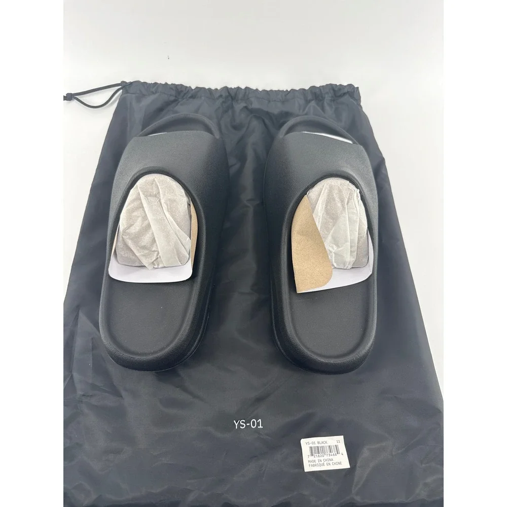 YZY YS-01 Men Black Foam Slide Sandals Size 11 Open Toe Slip On Comfort Shoes